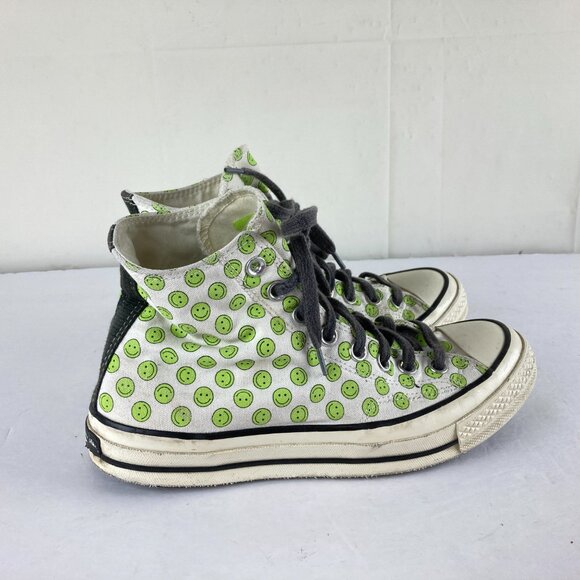 Converse Chuck  Womens Sz 9 Mens sz 7 Happy Camper High Top Smiley Faces Sneaker - Picture 8 of 11
